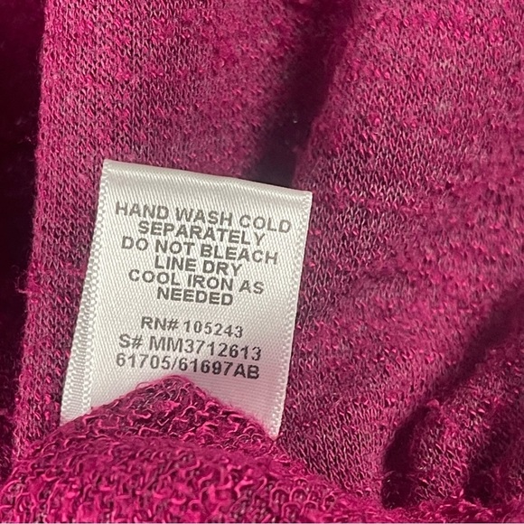 Bobeau XL Magenta Hot Pink Cowl Neck Sweater Relaxed Fit Flowy - Picture 5 of 6